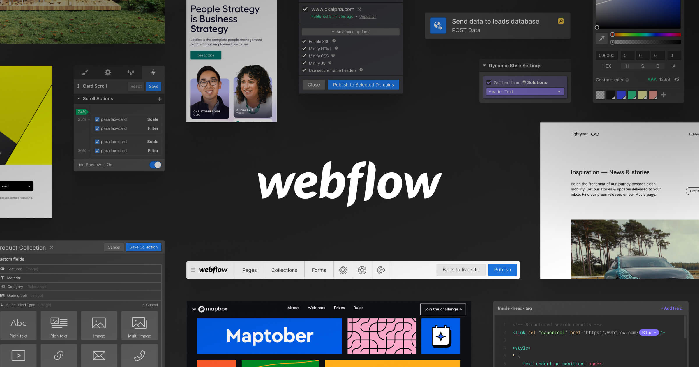 Webflow: Create a custom website | No-code website builder website picture