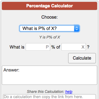 Percentage Calculator website picture