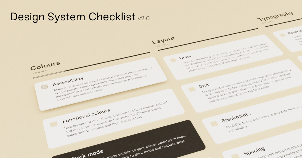 Design System Checklist website picture