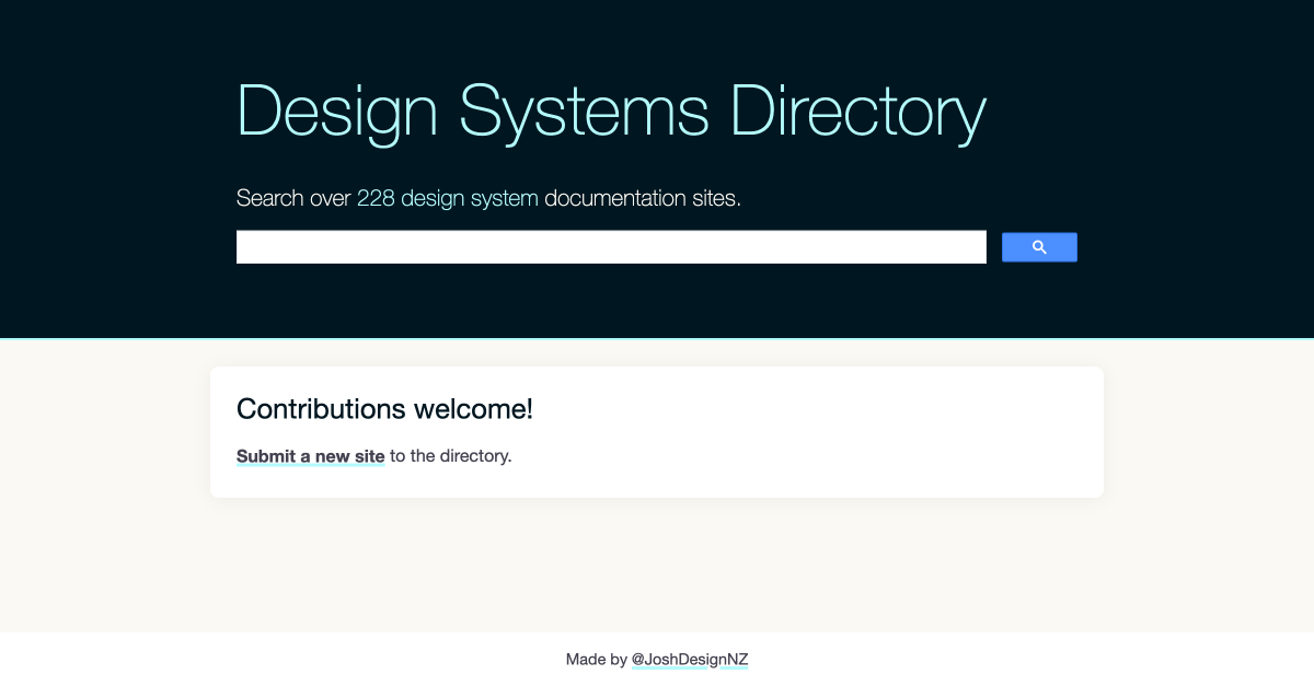 List | Design Systems Directory website picture