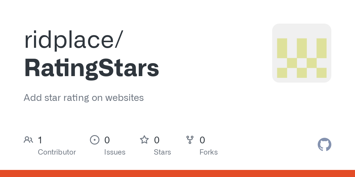 ridplace/RatingStars: Add star rating on websites website picture