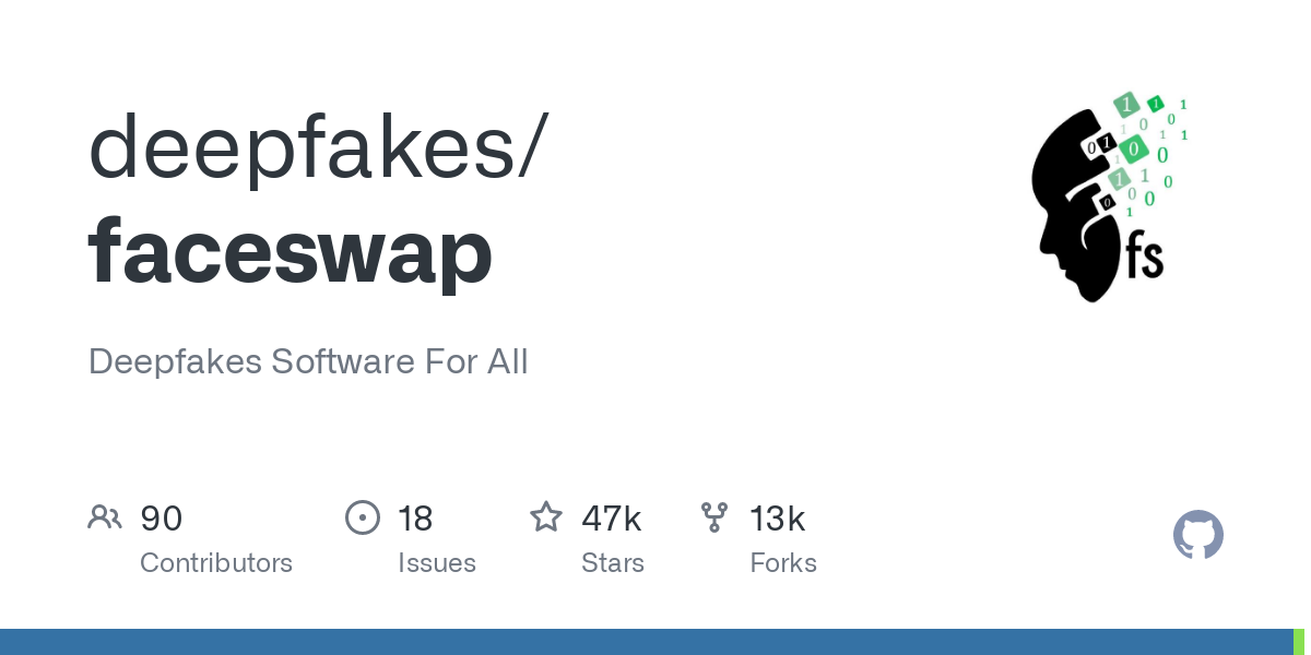 GitHub - deepfakes/faceswap: Deepfakes Software For All website picture