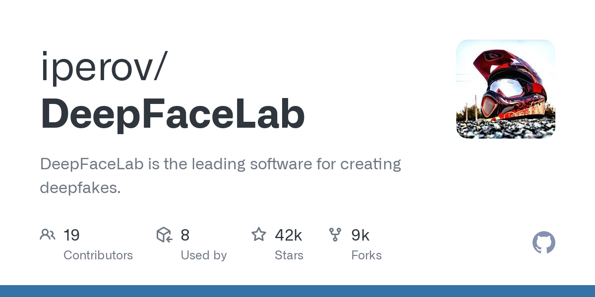 GitHub - iperov/DeepFaceLab: DeepFaceLab is the leading software for creating deepfakes. website picture