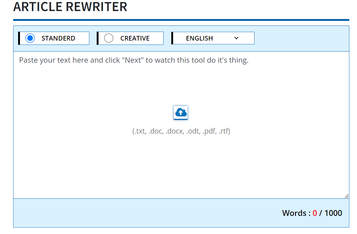 Free Article Rewriter Tool - Best Paraphrasing Tool website picture