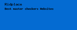 public bookmarks master checkers